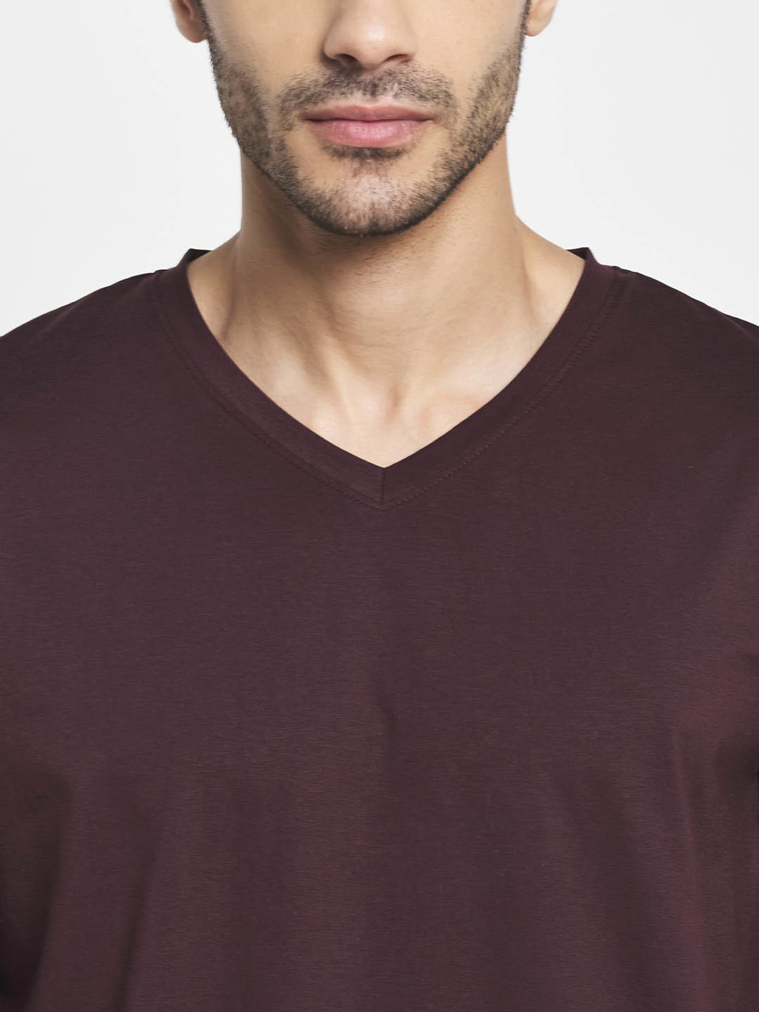METTLE Wine V Neck T-Shirt
