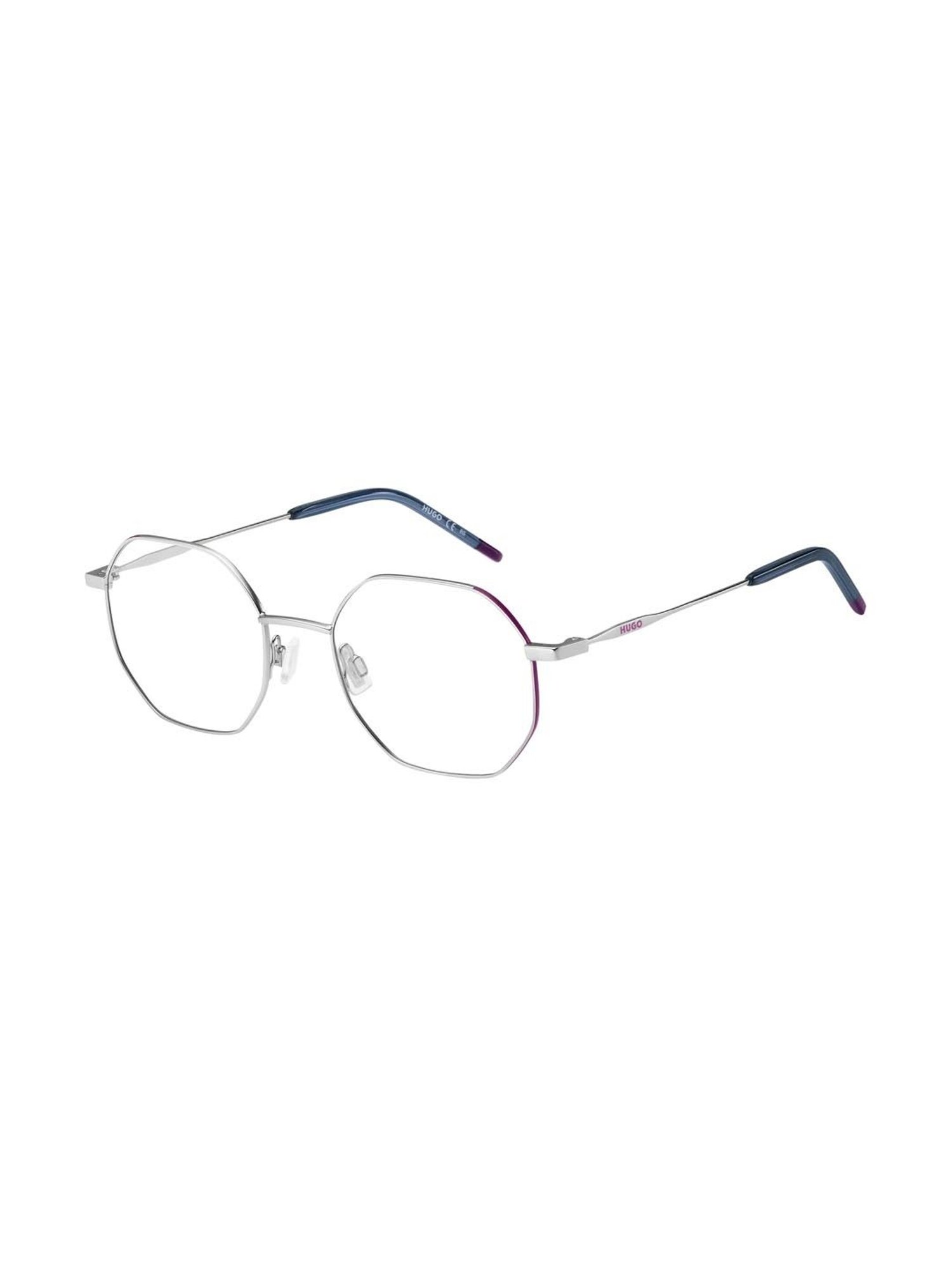 HUGO Silver Geometric Eye Frames for Women