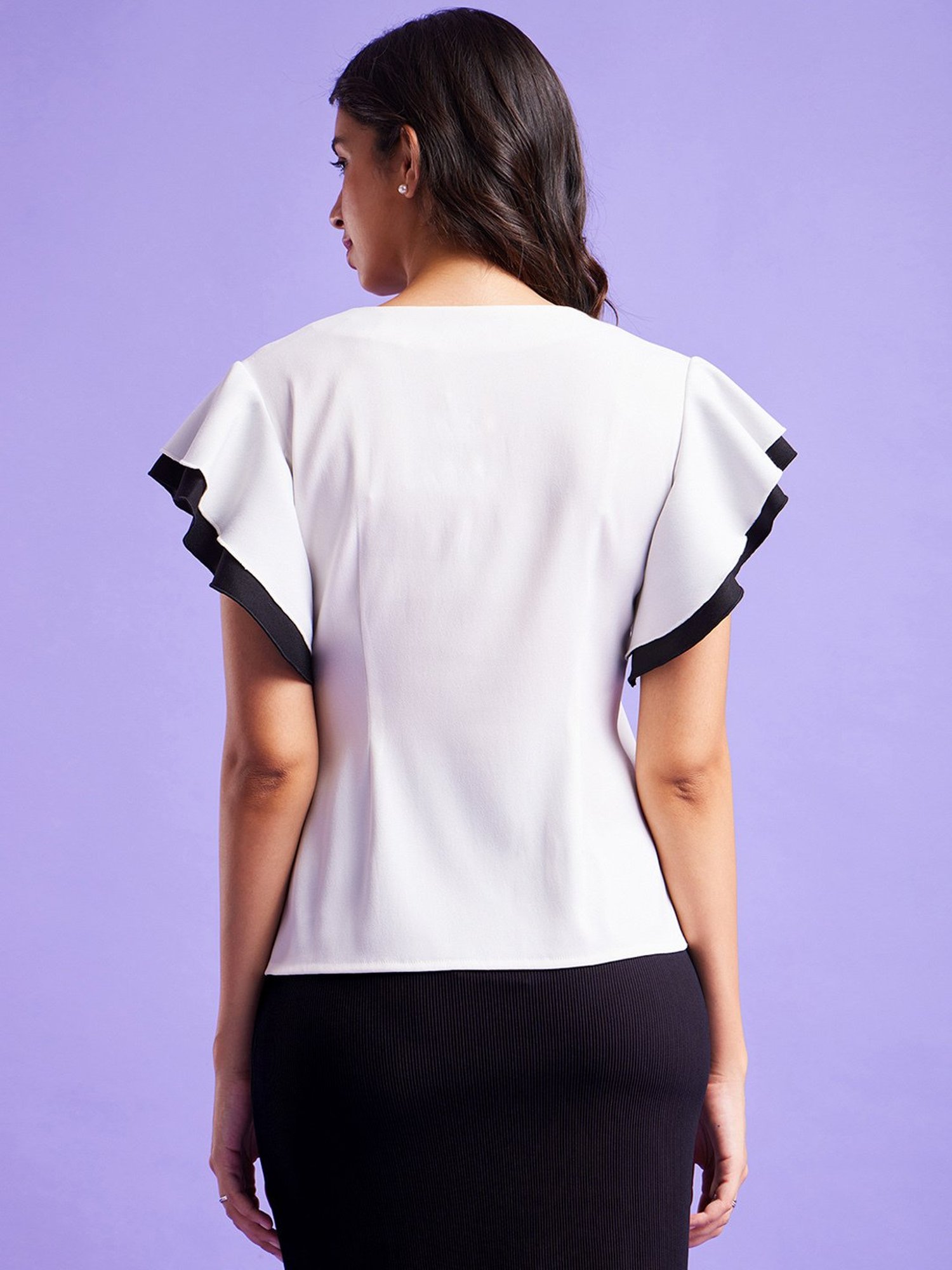 Fablestreet White Regular Fit Top