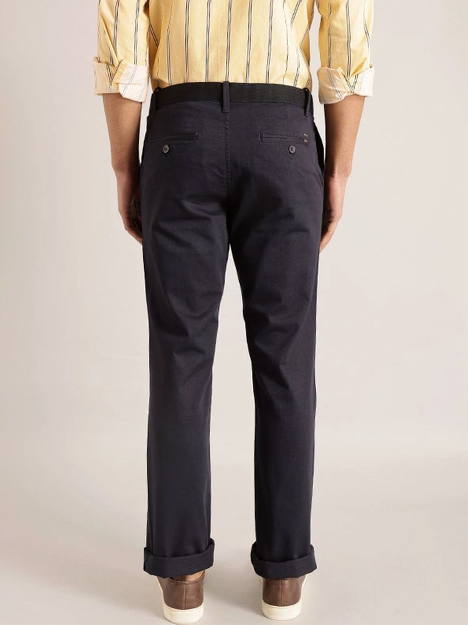 Indian Terrain Dark Navy Regular Fit Chinos