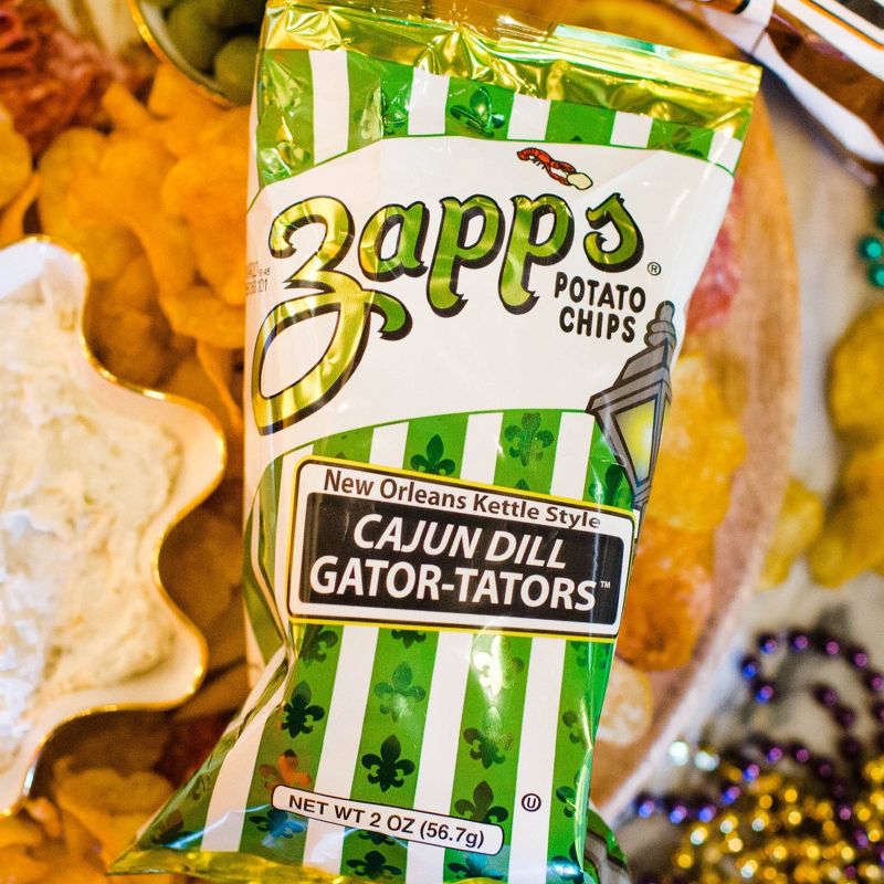 Zapp's Cajun Dill Gator - Tators Kettle Style Potato Chips 2.62oz