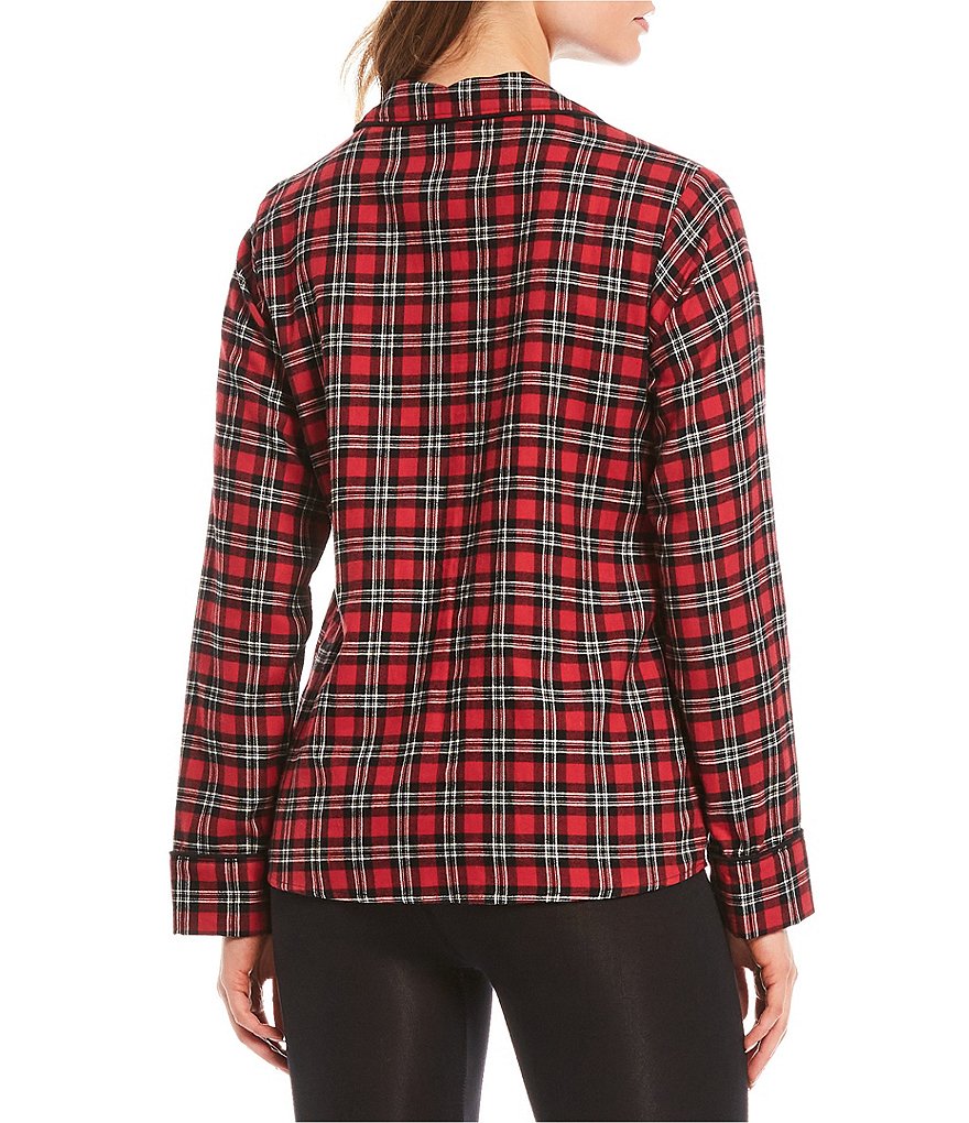 VAN WINKLE & CO. Laney Yarn Dye Plaid Portuguese Flannel Sleep Top