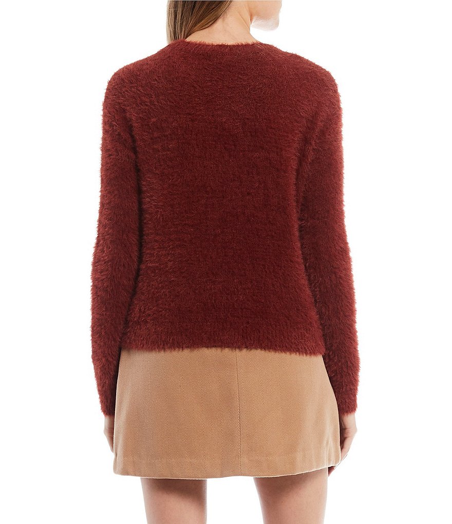 GB Eyelash Long Sleeve Round Neck Sweater