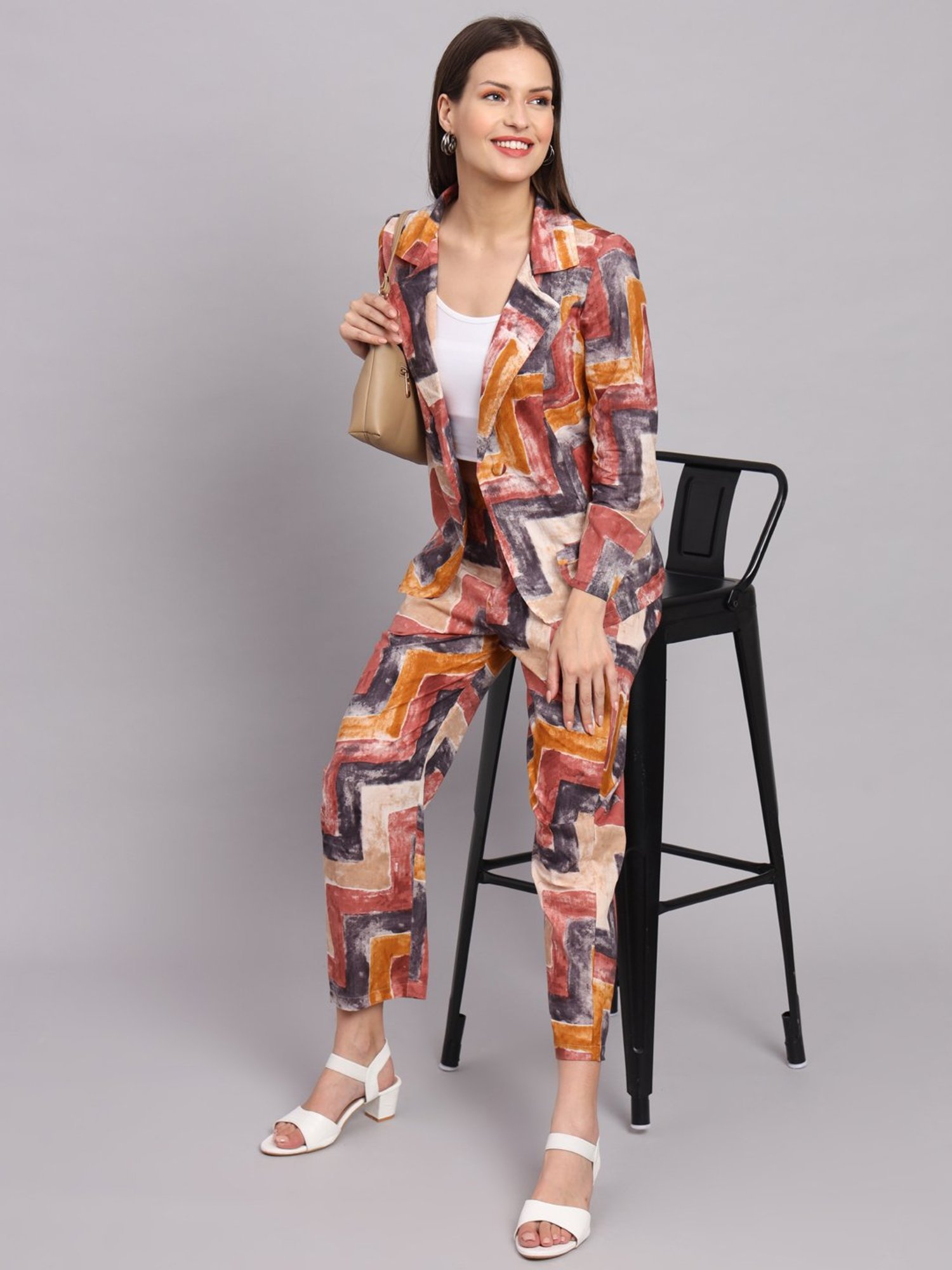 DECKEDUP Multicolor Printed Co-Ord Set