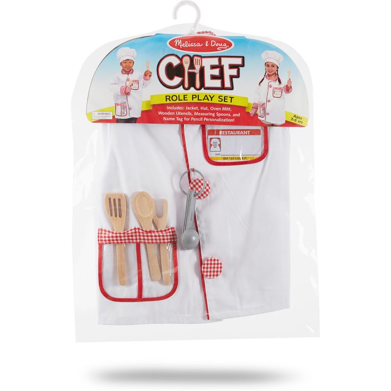 Melissa & Doug Chef Role Play Costume Dress -Up Set With Realistic Accessories