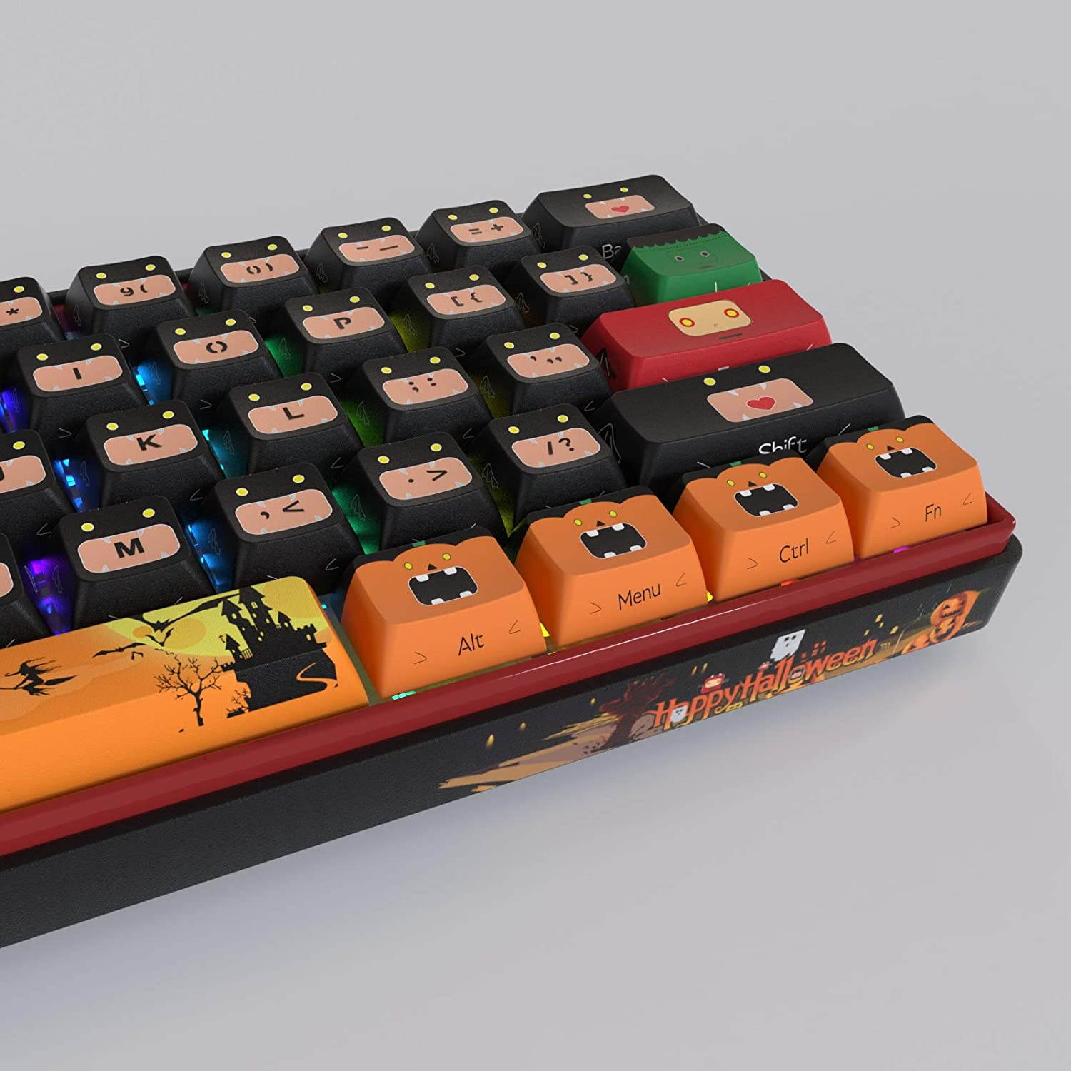 KEMOVE DK61 SNOWFOX/SHADOW Halloween Theme Limited Edition Mechanical keyboardGateron Blue Switch