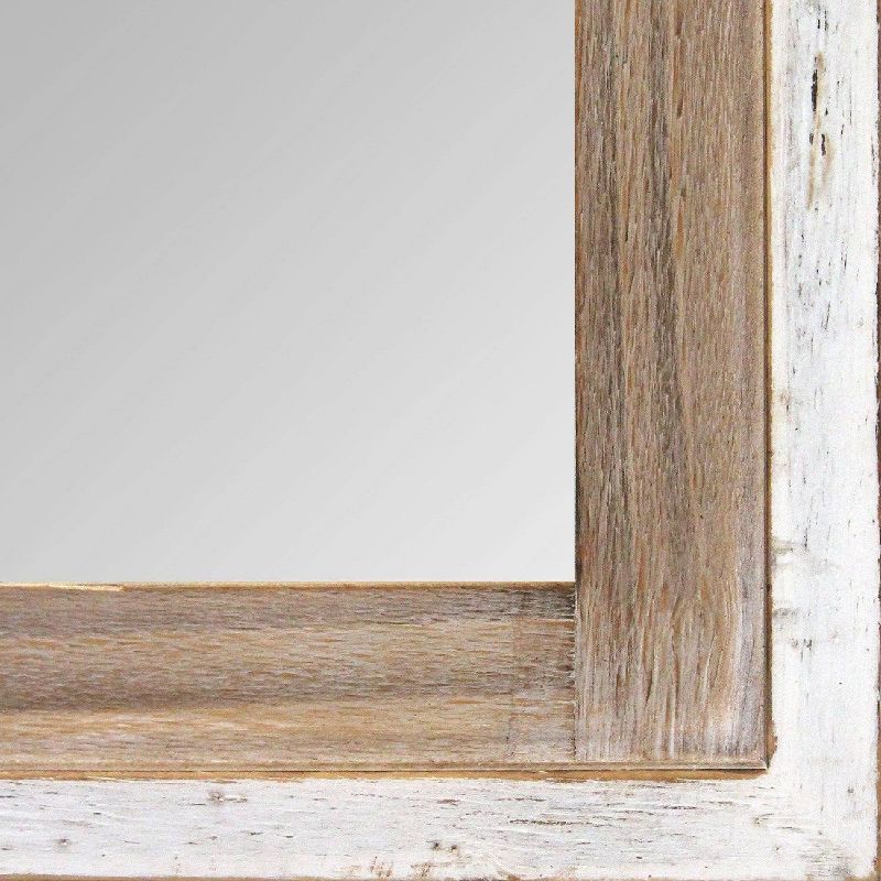 16.5" x 27" Adeline Wood Mirror White/Natural - Stratton Home Décor