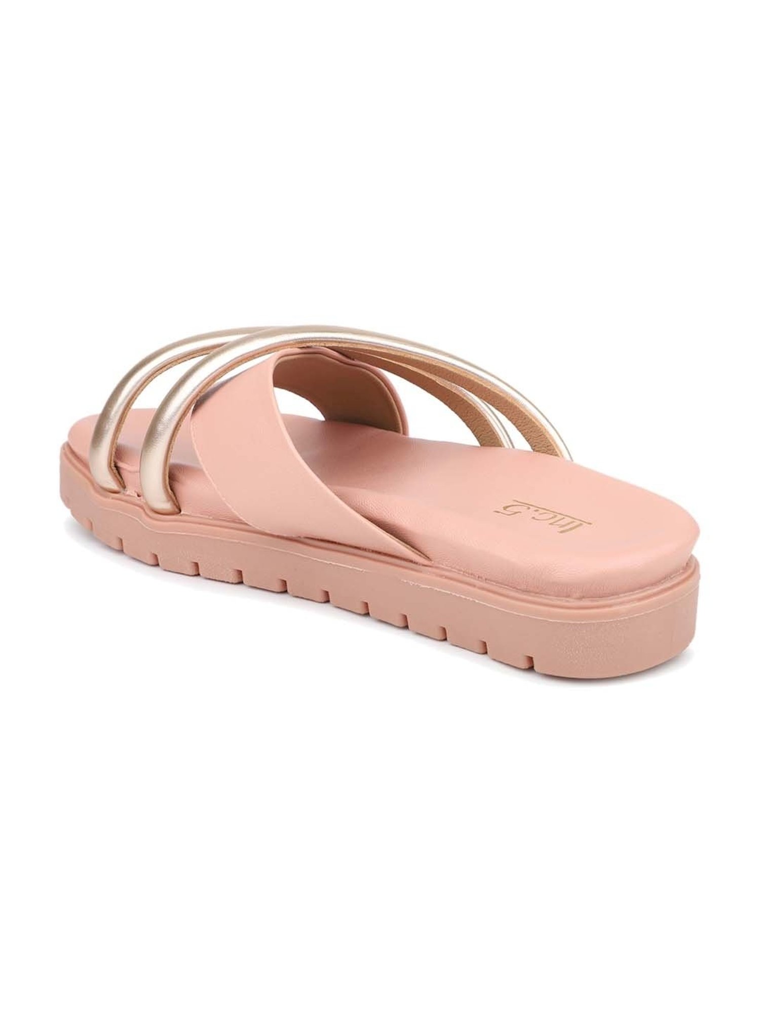 Inc.5 Women's Peach Cross Strap Sandals