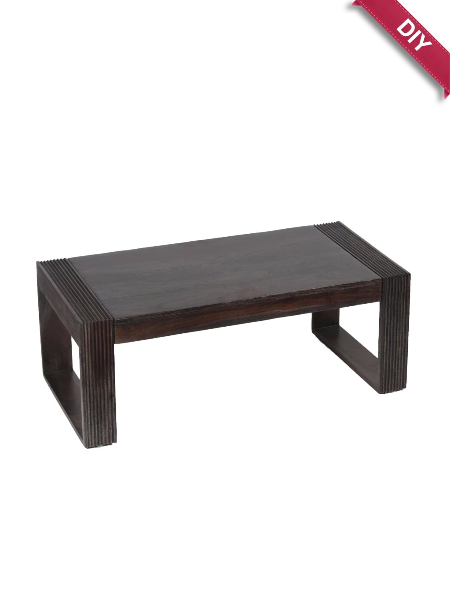 Ikiriya Hudson Dark Brown Wood Coffee Table Mahogany Finish