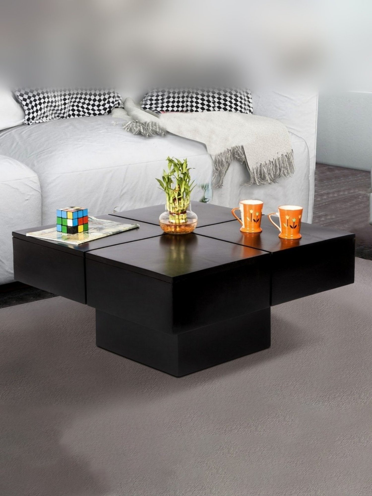 Glass Oval Living Room Metal Coffee Table - Saracina Home