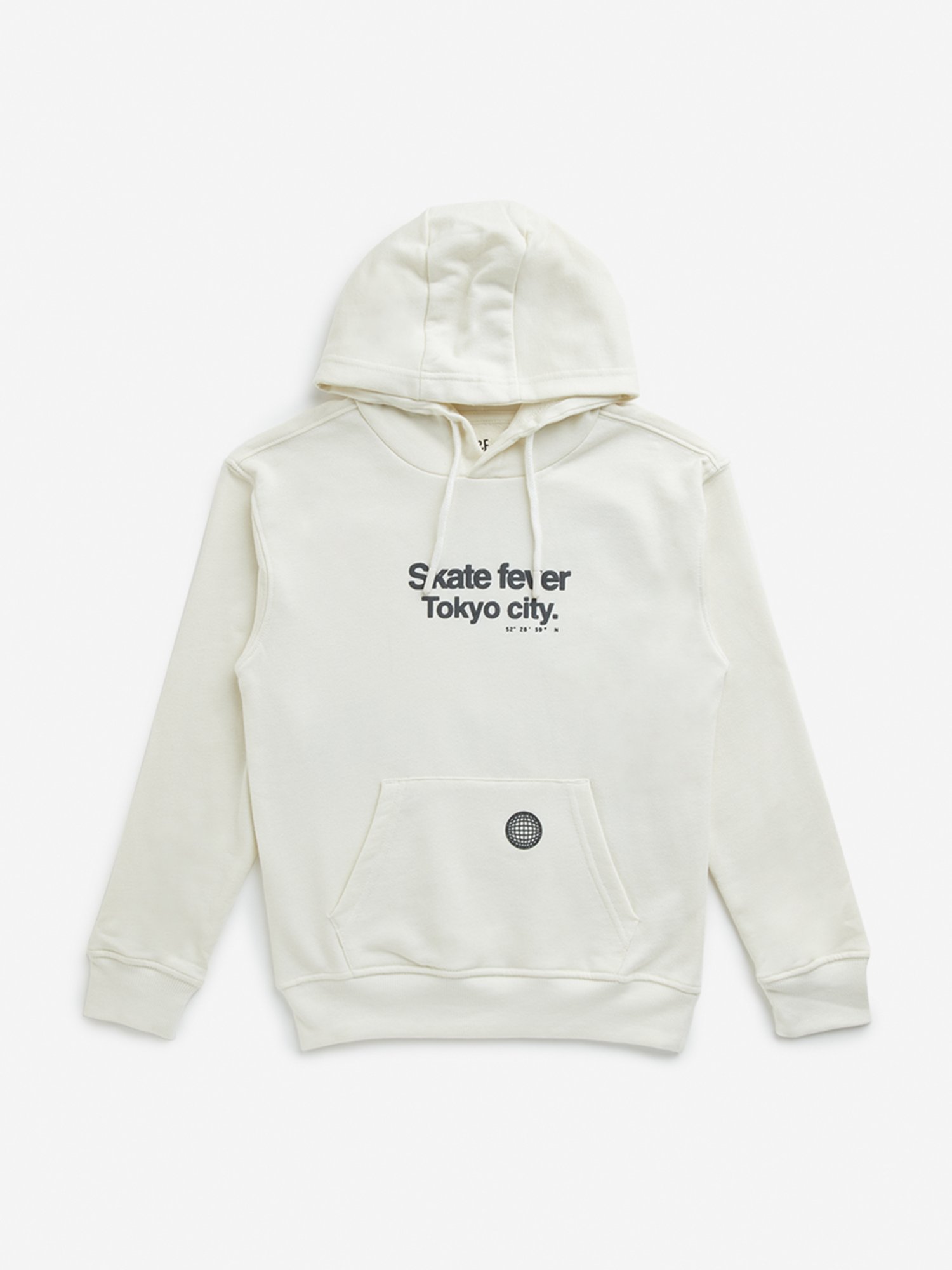 Y&F Kids by Westside Off-White Text Printed Sweatshirt