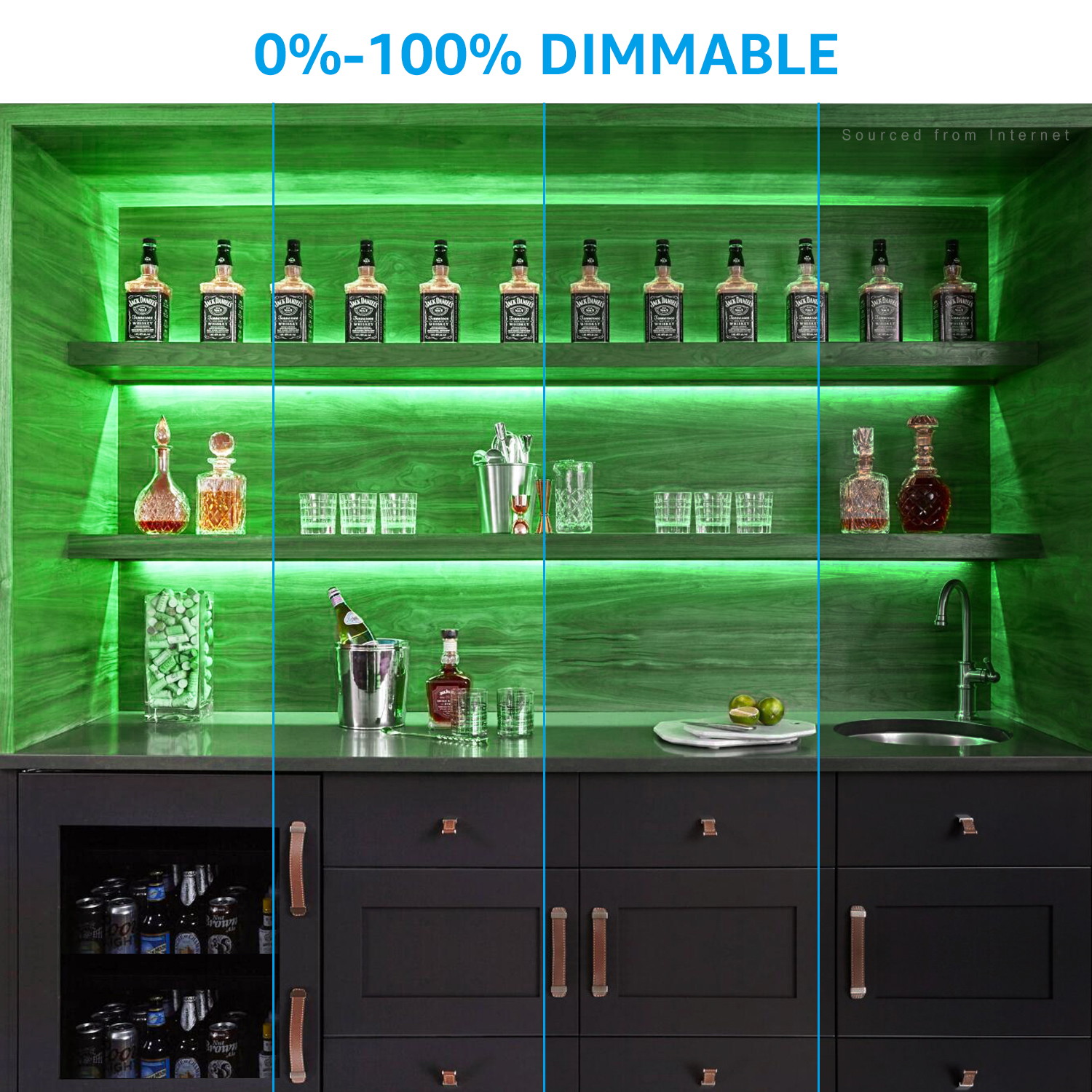 TORCHSTAR 16.4 ft 300LEDs Smart Wifi LED Strip Lights, Waterproof Dimmable Tape Lights, WiFi Remote APP Controlled 5050 RGB Rope Lights, Color Changing Cuttable LED Lighting Kit for Party, Holiday