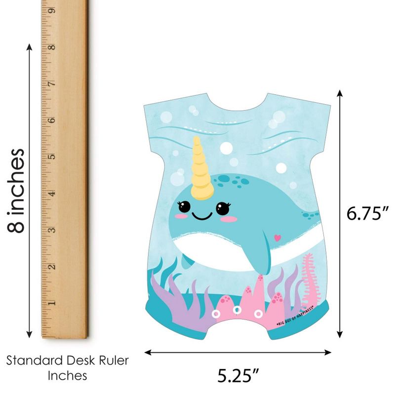 Big Dot of Happiness Hello Little One - Pink and Gold - Table Decorations - Girl Baby Shower Fold and Flare Centerpieces - 10 Count