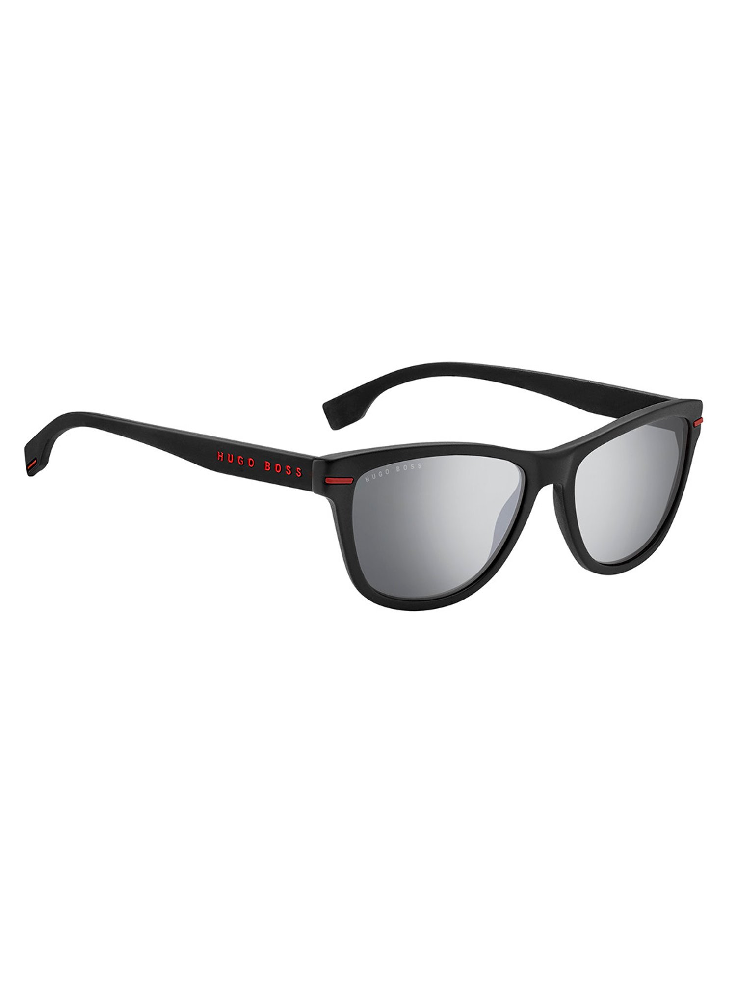 Hugo Boss Silver Rectangular Sunglasses for Men