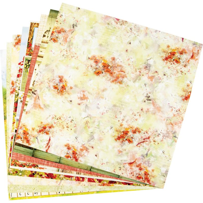 Ciao Bella Double-Sided Paper Pack 90lb 12"X12" 8/Pkg-Under The Tuscan Sun, 8 Designs/1 Each