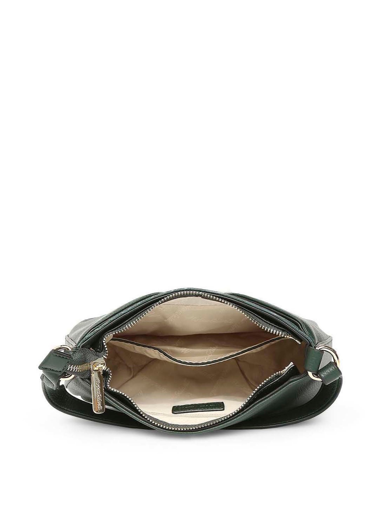 Marina Galanti Green Textured Medium Baguette Bag