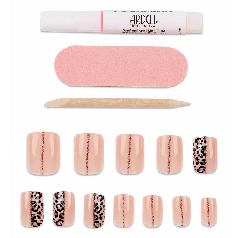 Ardell Nail Addict False Nails - Cheetah Accent - 24pc