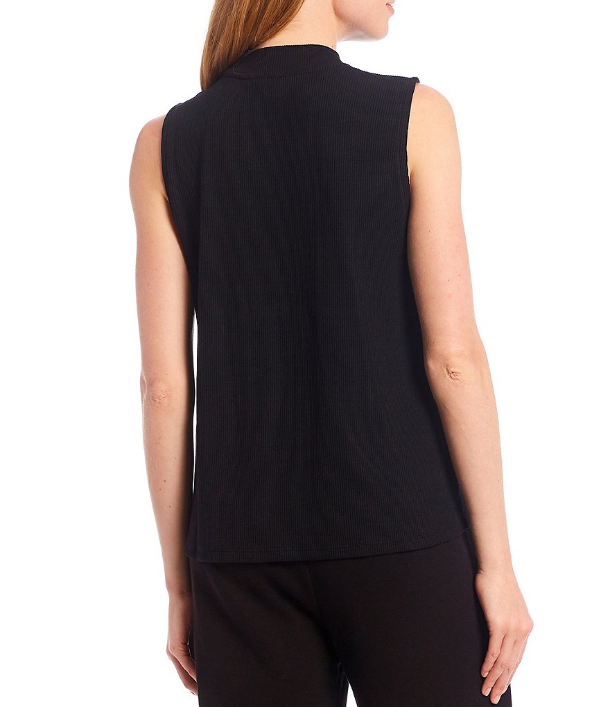 J.McLaughlin Durham Sleeveless Ruffle V-Neck Denim Blouse