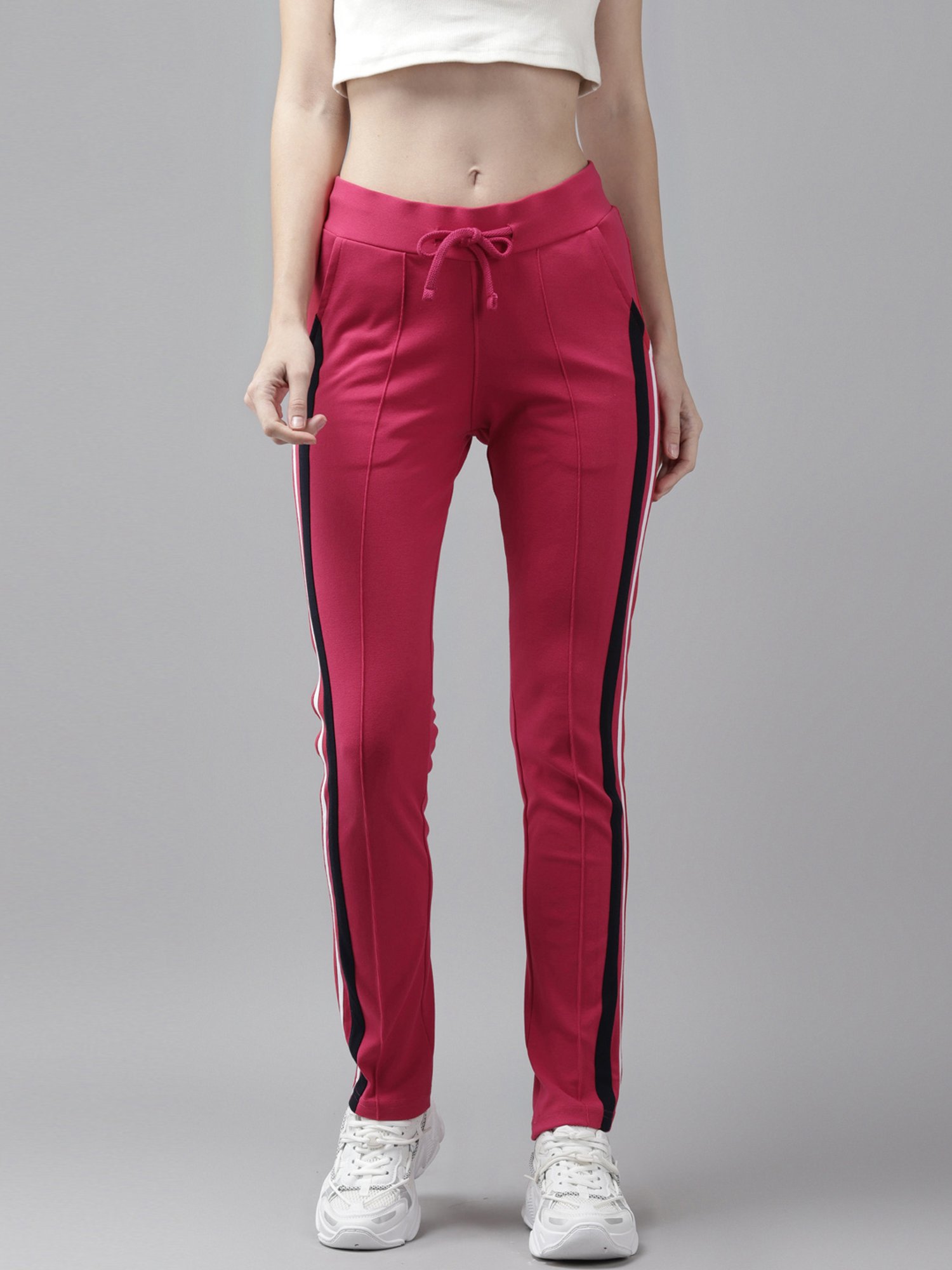 Cayman Pink Mid Rise Trackpants