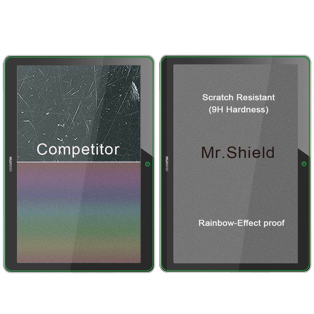 [2-PACK]-Mr Shield For Huawei MediaPad T3 10 Inch / 9.6 Inch [Tempered Glass] Screen Protector [0.3mm Ultra Thin 9H Hardness 2.5D Round Edge] with Lifetime Replacement Warranty
