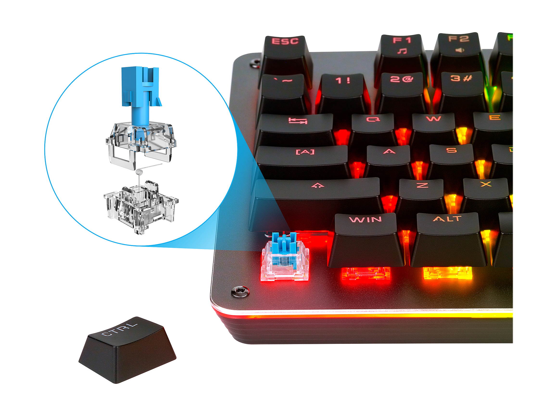 Rosewill NEON K52 RGB Waterproof Membrane Mechanical Gaming Keyboard
