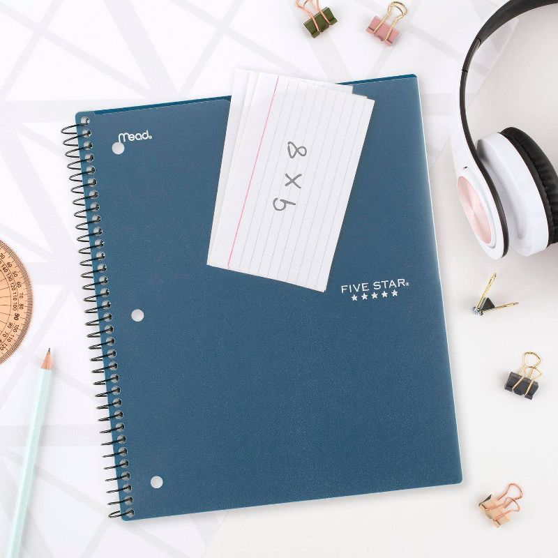 Spiral Notebook 1 Subject Wide Ruled Customizable Teal - Five Star