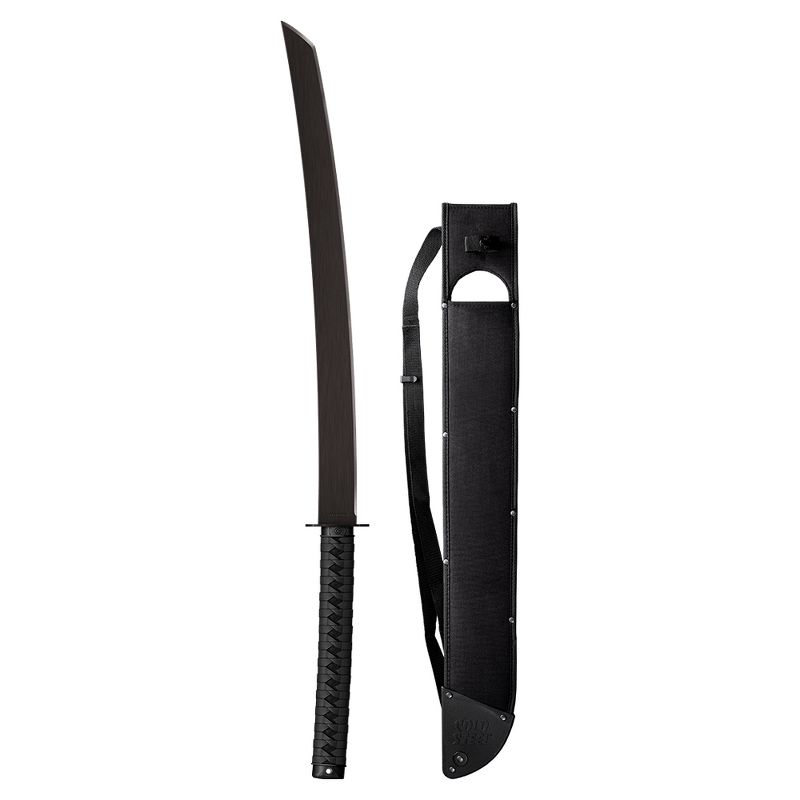 Cold Steel 97TKMZ Weatherproof Traditional Tactical Katana Machete with Carrying Case Cor-Ex Sheath, Black