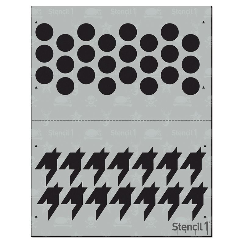 Stencil1 Houndstooth Repeating - Stencil 8.5" x 11"
