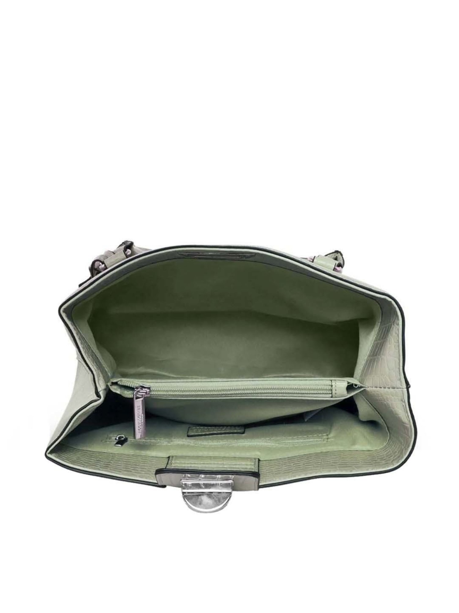 Accessorize London Green Textured Medium Handbag