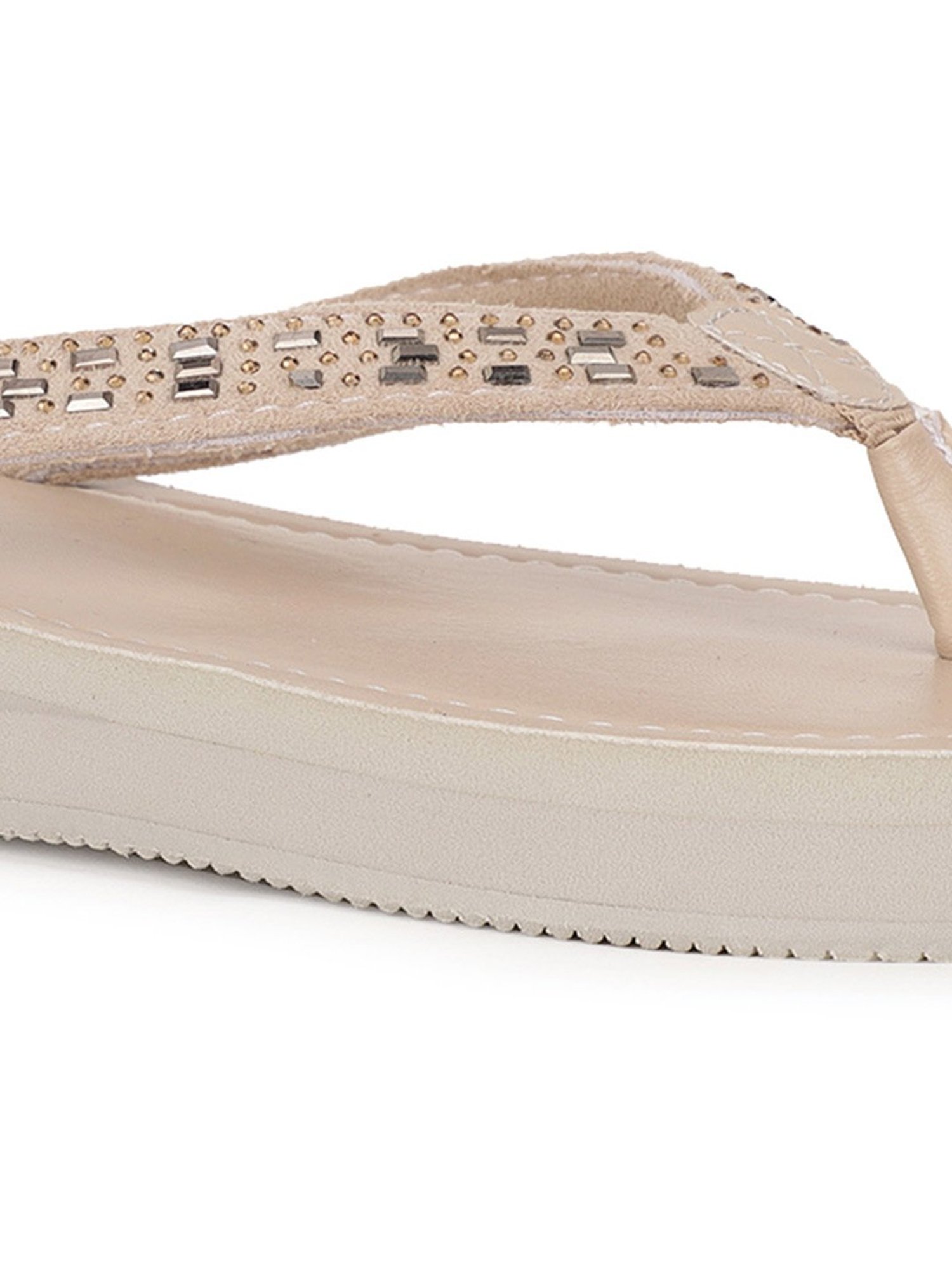 Hush Puppies by Bata Women's Beige Thong Sandals