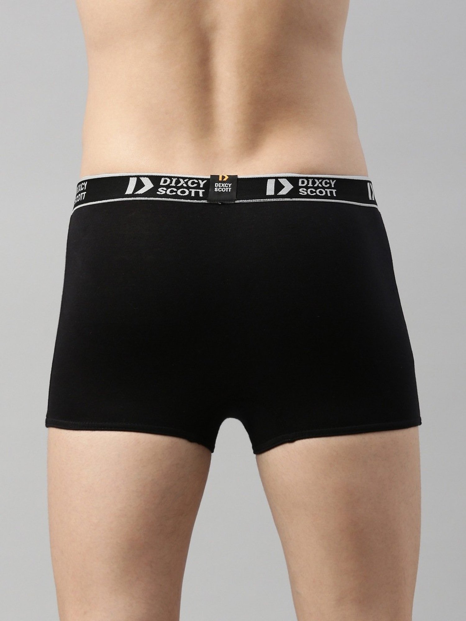 Dixcy Scott Originals Black Cotton Regular Fit Trunks - Pack Of 3