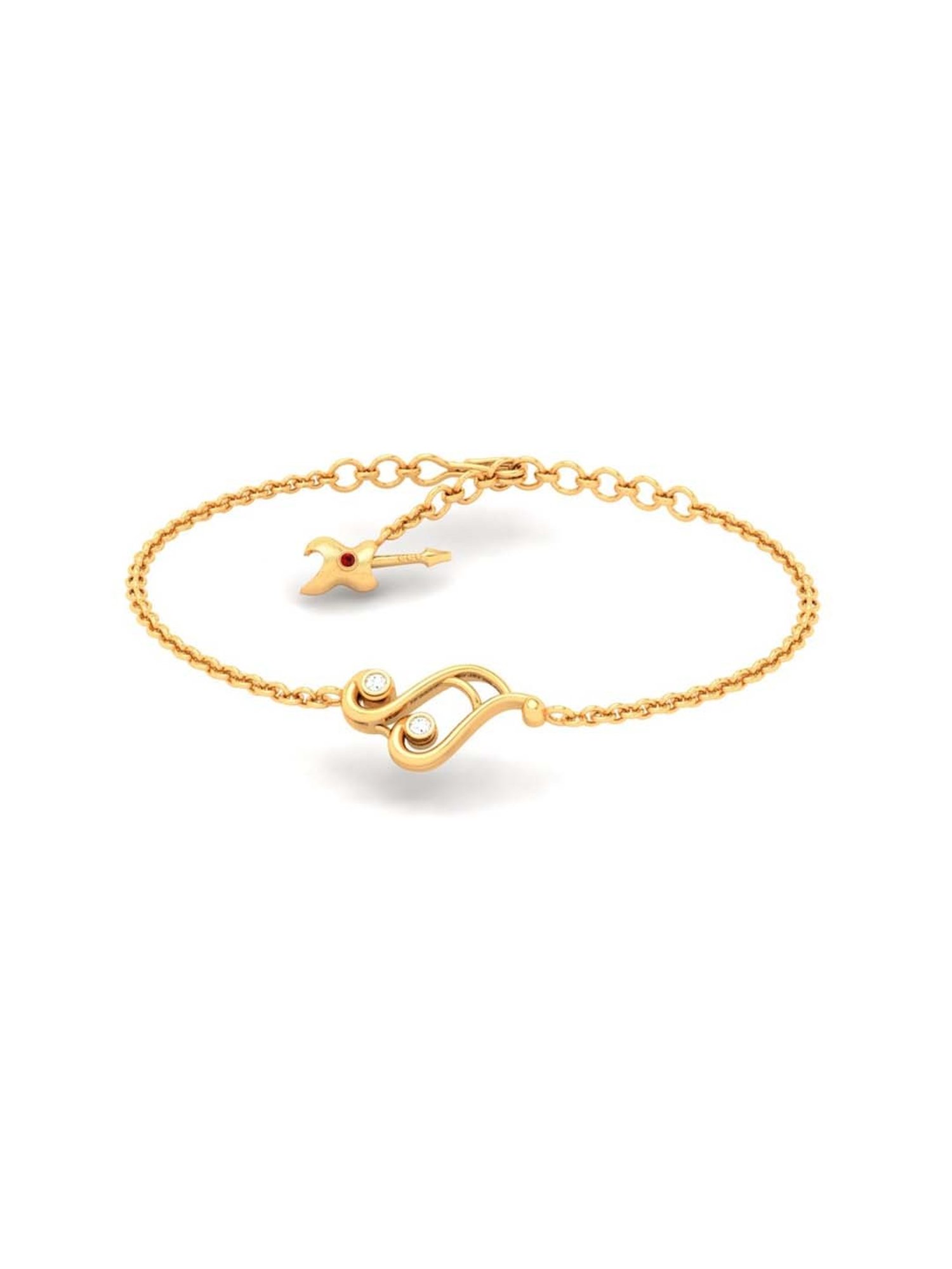 P.C. Chandra Jewellers 22k Yellow Gold Musical Note Bracelet
