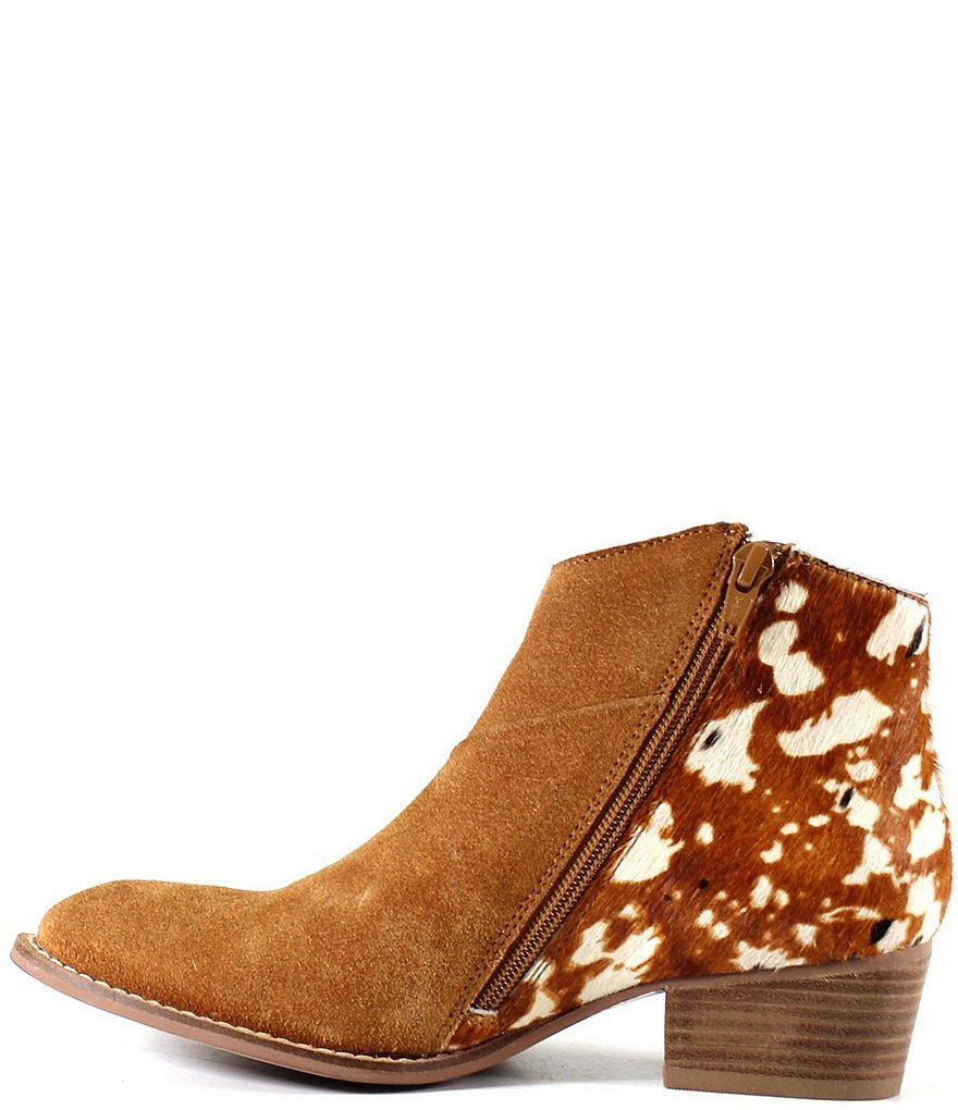 Diba True Sea Sons Printed Calf Hair Western Suede Booties