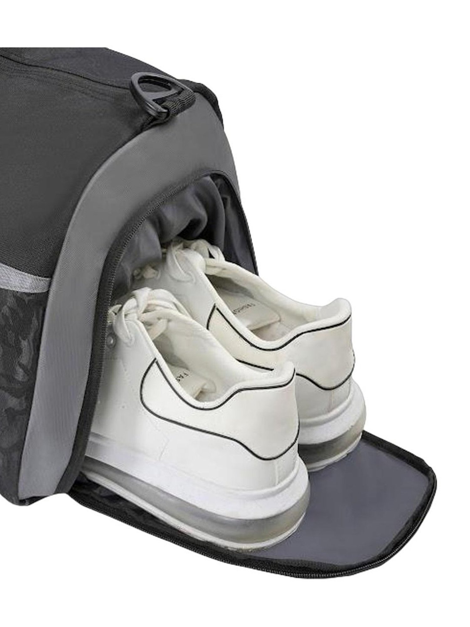 Aeropostale Granger Grey & Black Polyester Color Block Duffle Bag