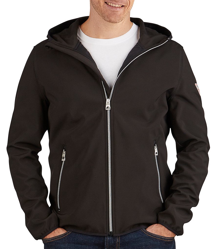 Cole Haan Hooded Down Zip Front Puffer Jacket