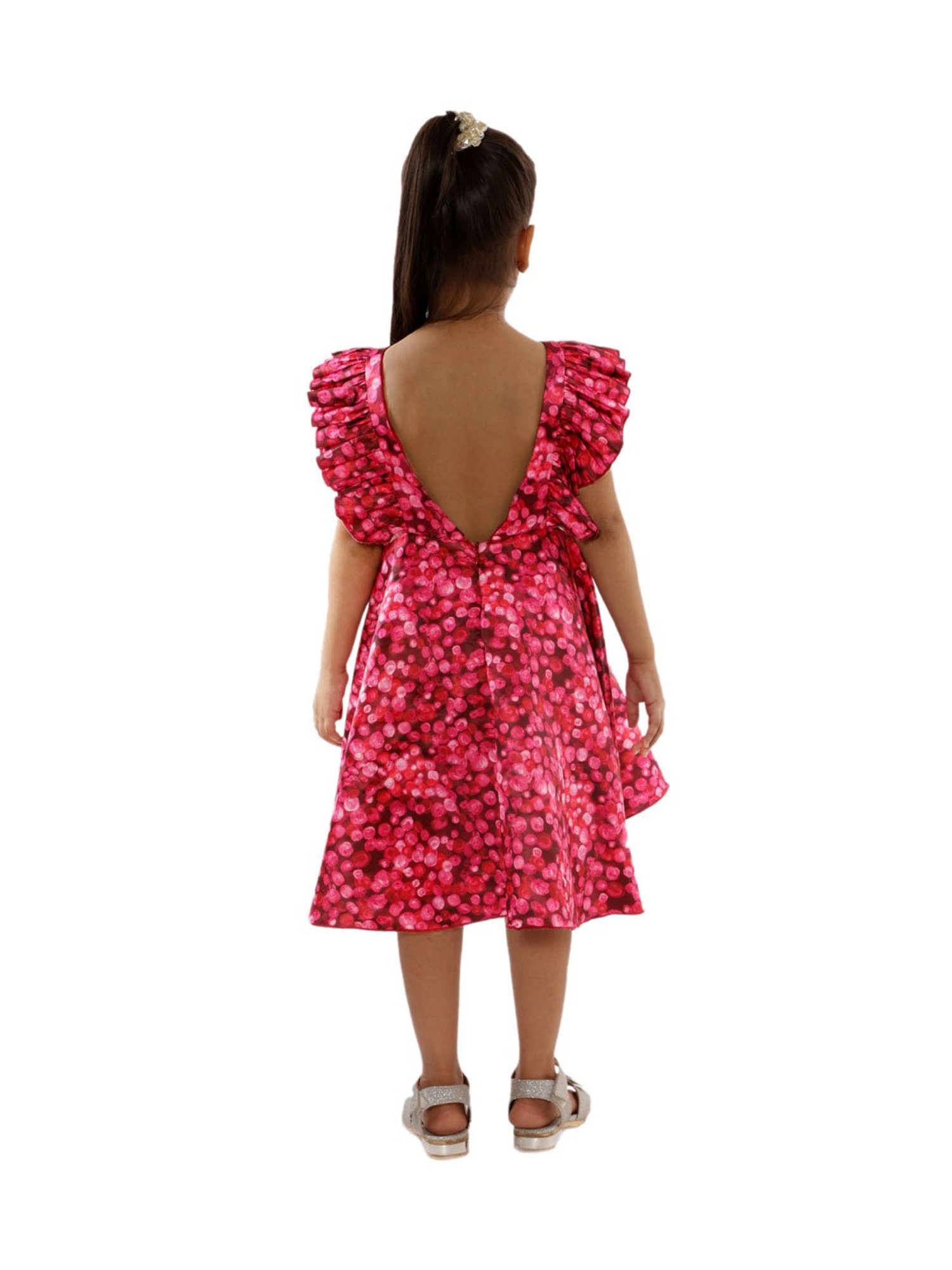 KidsDew Kids Pink Printed Dress