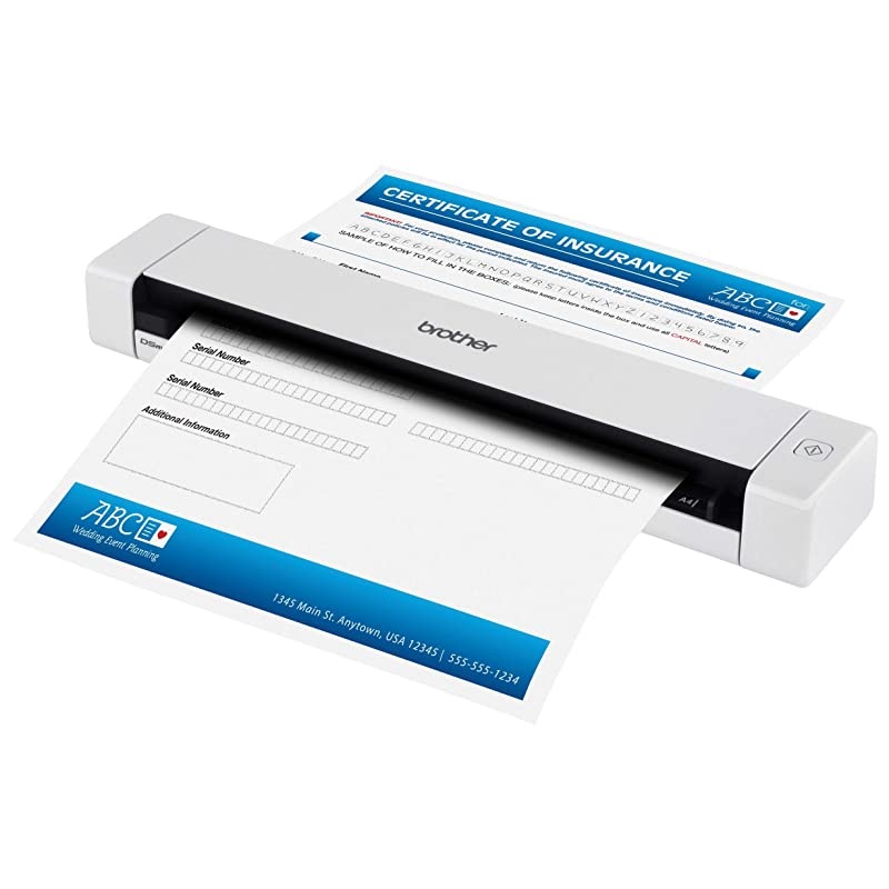 Mobile Color Page Scanner, DS-620, Fast Scanning Speeds, Compact and Lightweight, Compatible with BR-Receipts, Black