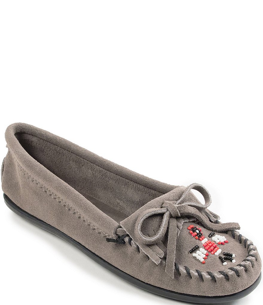 Minnetonka Thunderbird II Beaded Suede Moccasins