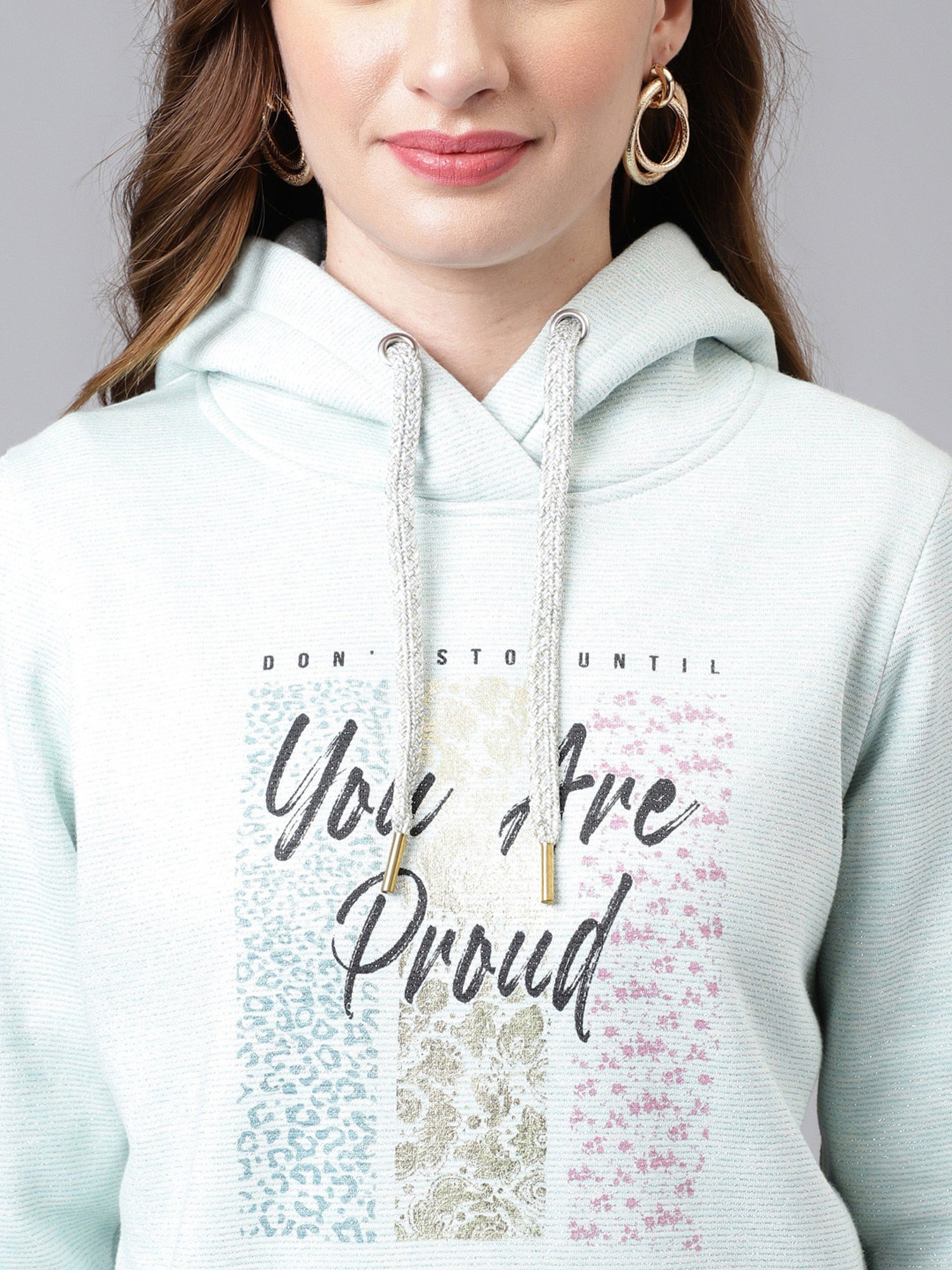 Latin Quarters Green Graphic Print Hoodie