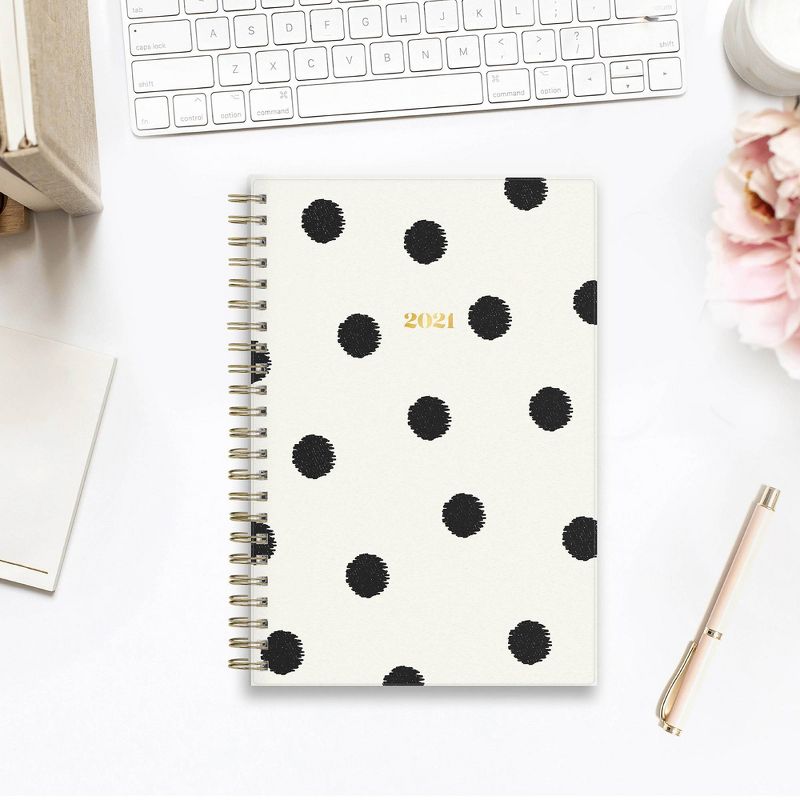 2021 The Everygirl Planner 5" x 8" Frosted Plastic Weekly/Monthly Wirebound Luna - Blue Sky