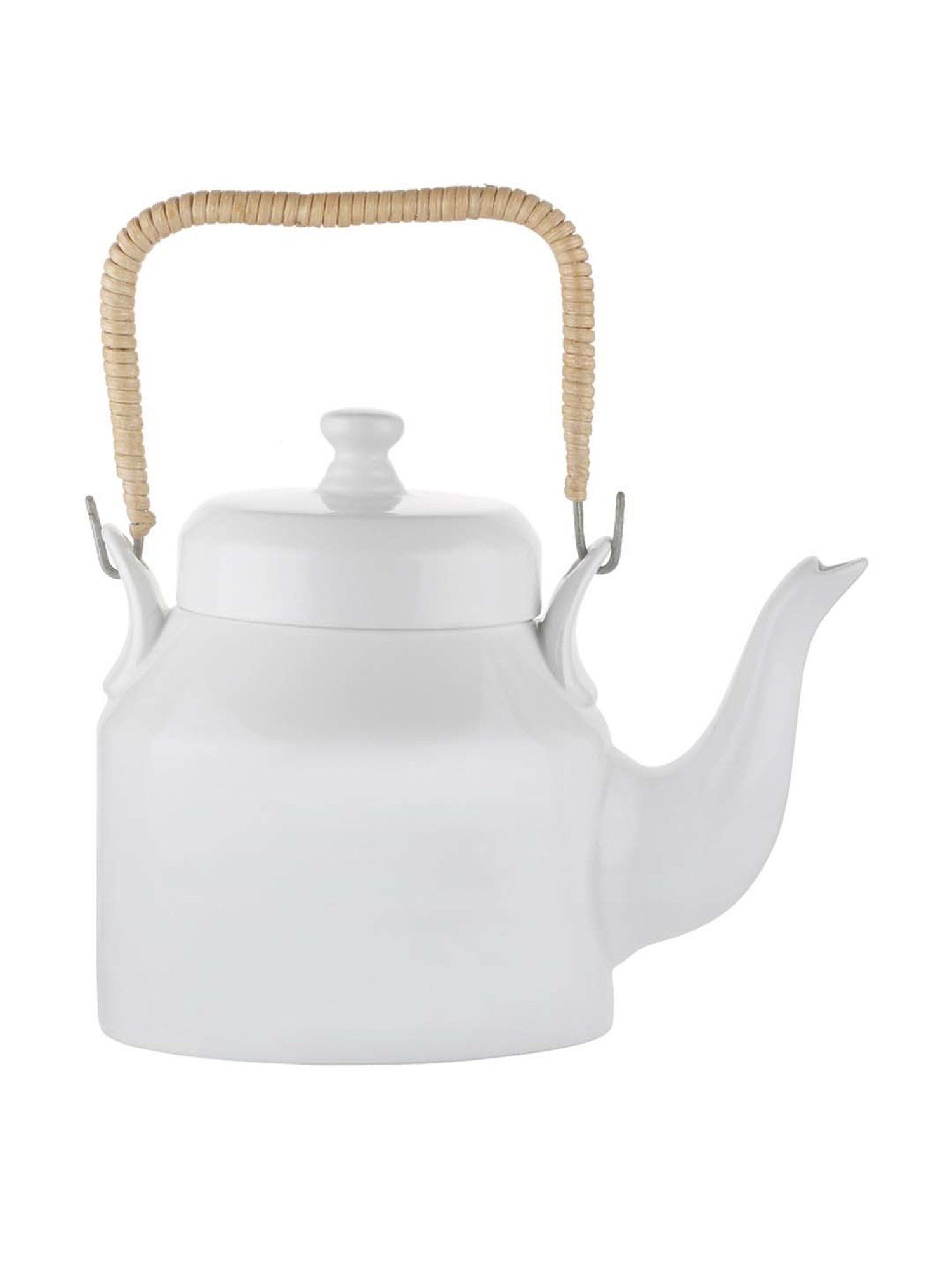 Clay Craft White Ceramic Tea Kettle (1000 ml)