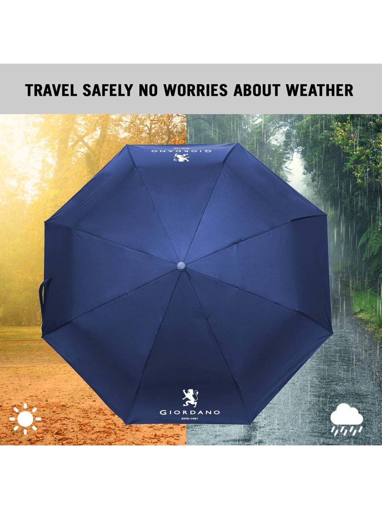 Giordano Navy Logo Umbrella