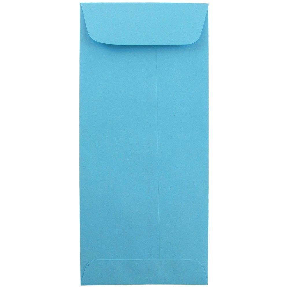 JAM PAPER #10 Policy Business Colored Envelopes - 4 1/8 x 9 1/2 - Blue Recycled - 50/Pack