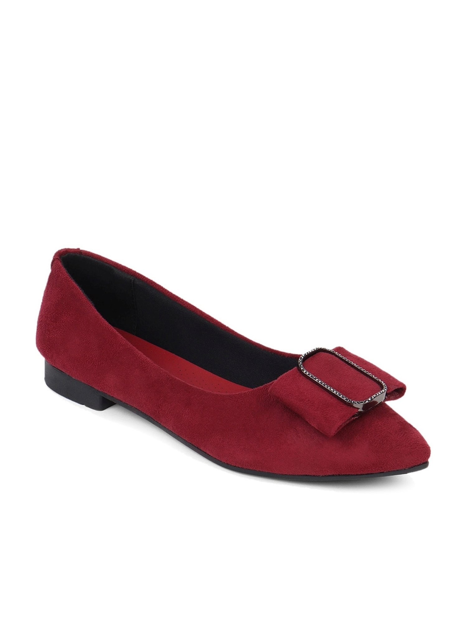 Elle Women's Maroon Flat Ballets