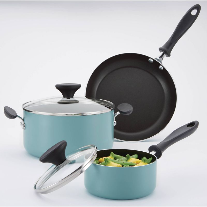 Farberware Reliance 2qt Aluminum Nonstick Covered Saucepan - Aqua