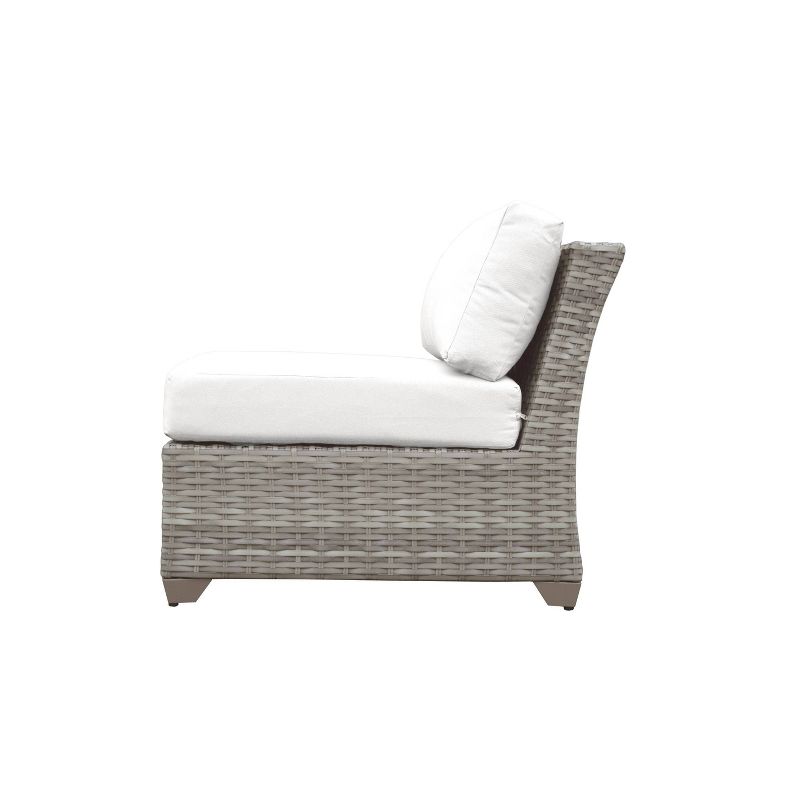 Nolin 7pc Sectional Weathered Brown Frame Sunbrella Spectrum Denim Fabric - La-Z-Boy