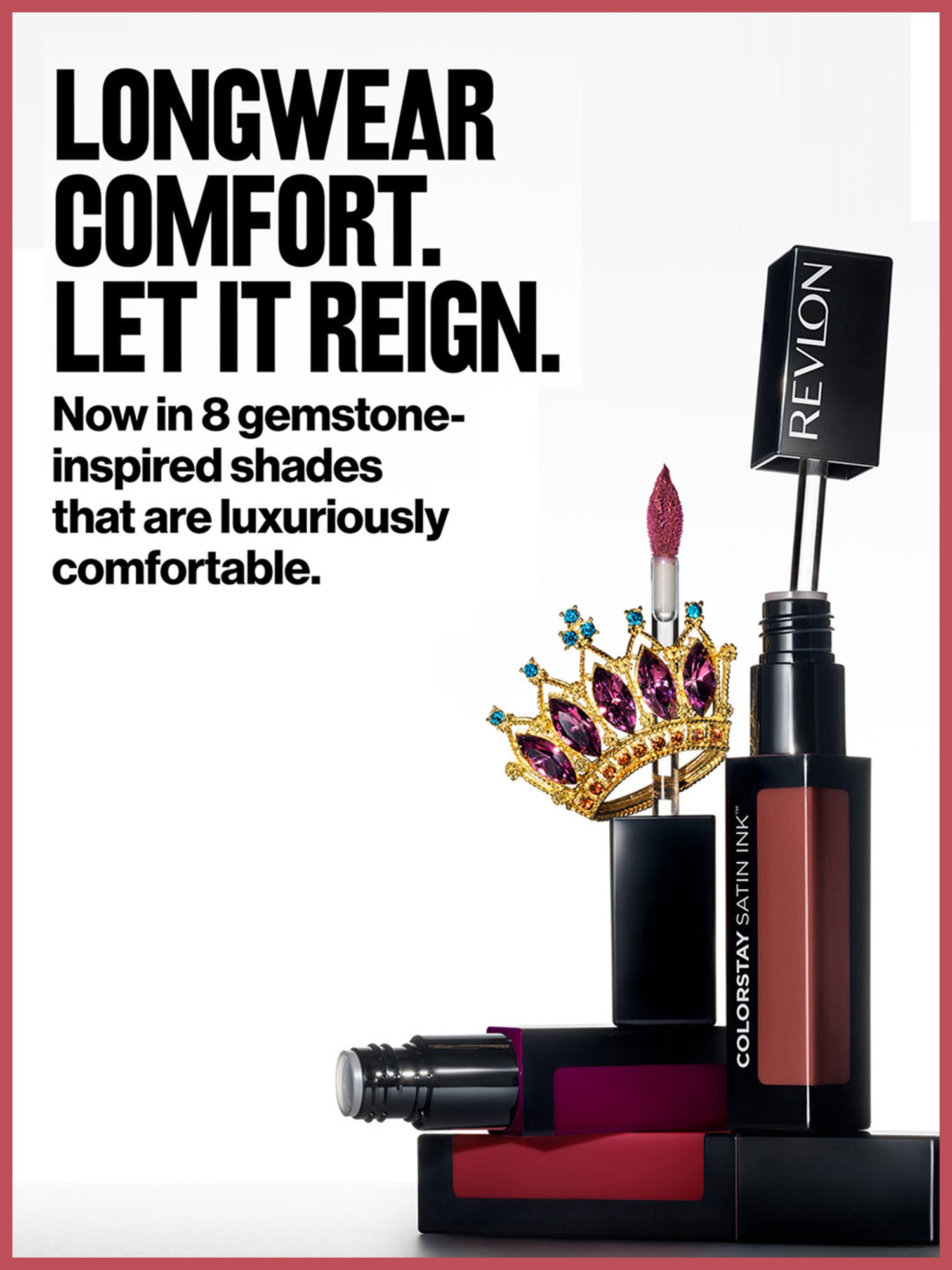 Revlon ColorStay Satin Ink Crown Jewels Liquid Lipstick Majestic Rose - 5 ml