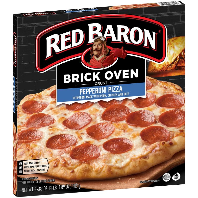 Red Baron Brick Oven Pepperoni Frozen Pizza - 17.89oz