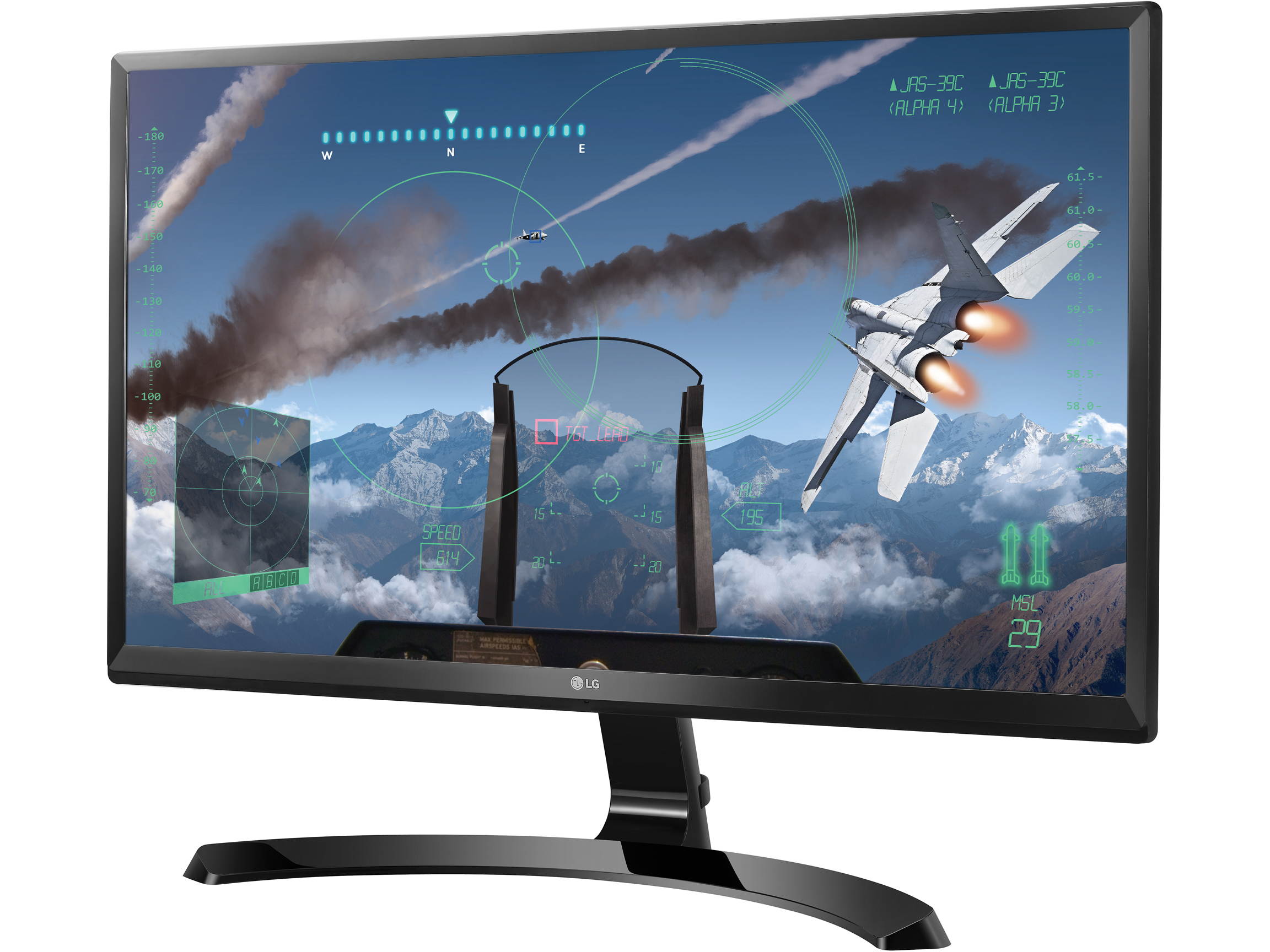 LG 24UD58-B 24" (Actual size 23.8") Ultra HD 3840 x 2160 4K 60Hz 2xHDMI DisplayPort AMD FreeSync Flicker Safe Anti-Glare LED Backlit IPS Gaming Monitor