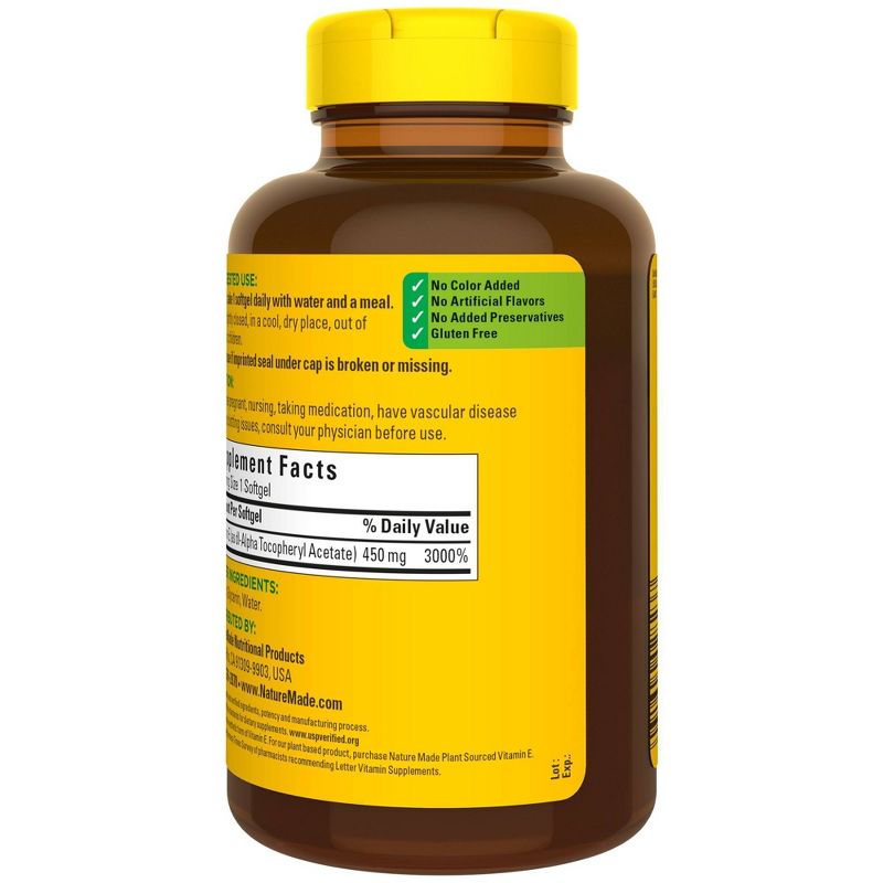 Nature Made Vitamin E 450 mg (1000 IU) dl - Alpha Softgels - 120ct